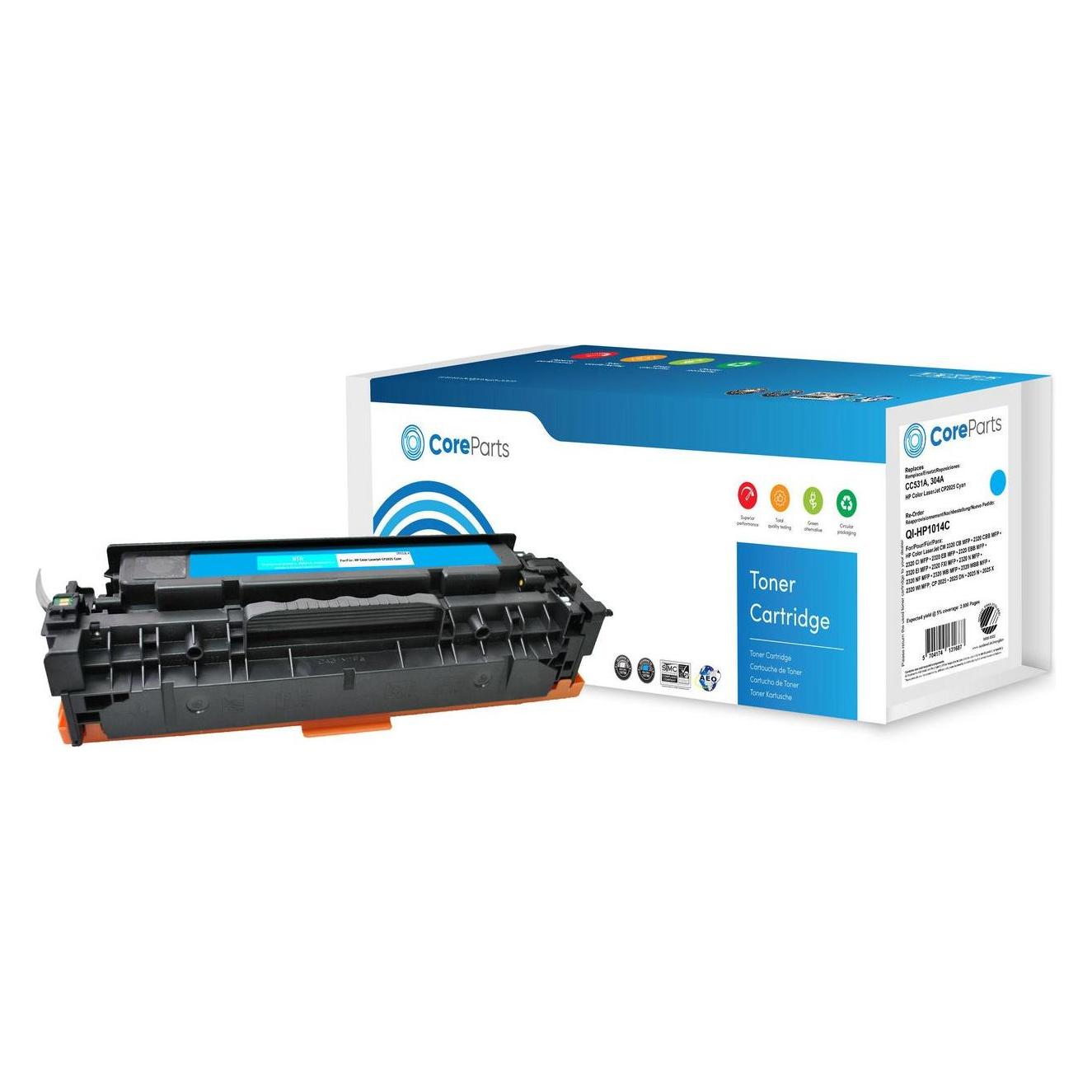 CoreParts Toner Cyan CC531A (C) (QI-HP1014C)