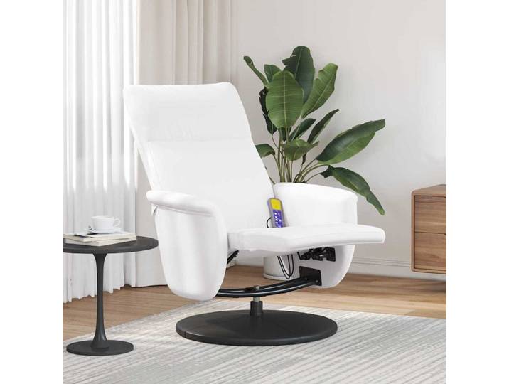 vidaXL Massage Relaxsessel Weiß 71 x 90 x 105 cm Kunstleder