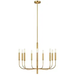 Elstead Lighting, Kronleuchter, Brianna Kronleuchter E14 9-fach Brüniertes Messing (75.90 cm)