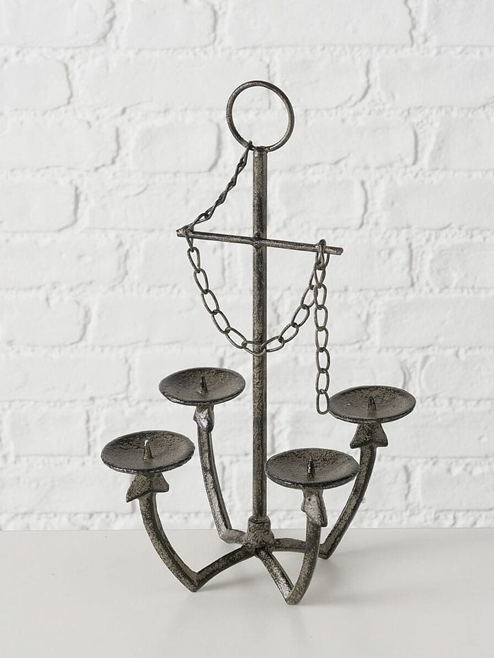 Boltze Kerzenleuchter ''Anchor'' in Braun (H)30 x Ø 15 cm - onesize