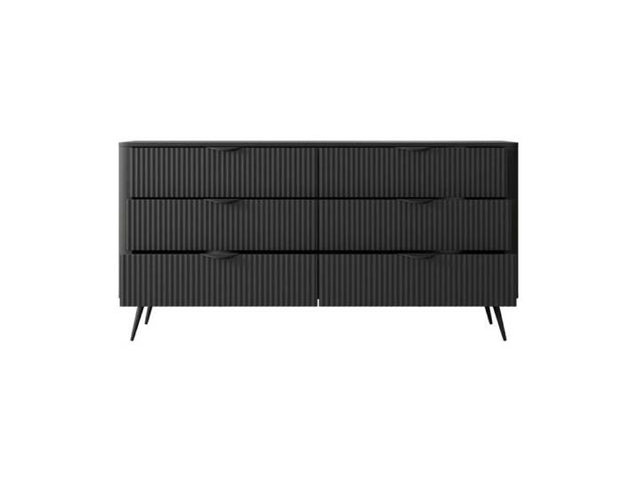 JOUDY - Buffet 163cmeffet rainuré - Noir