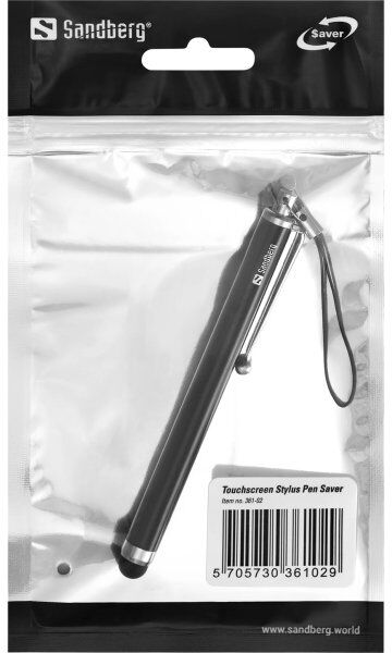 Sandberg Touchscreen Stylus Saver Pen, Sort