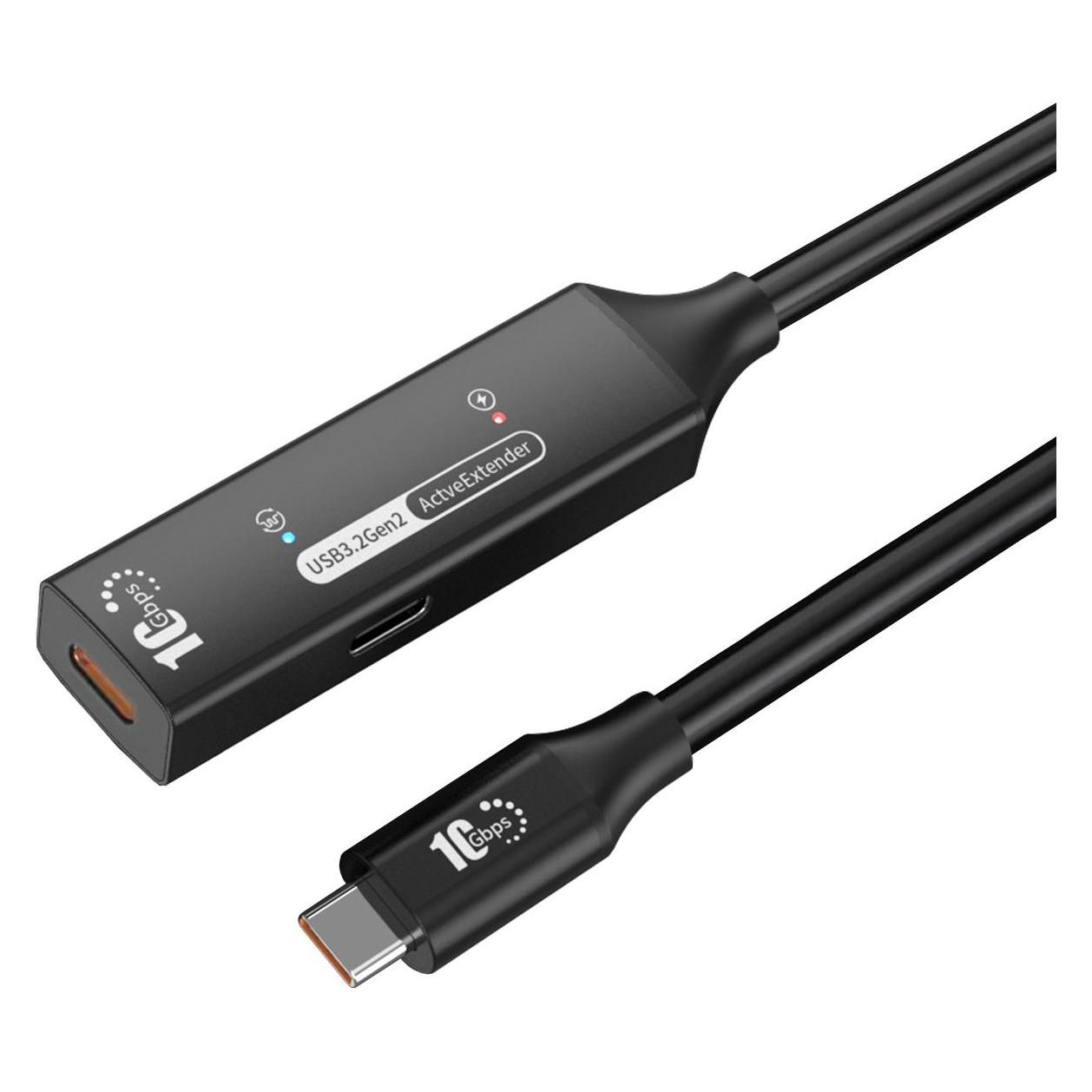 PremiumCord USB-C repeater + USB-C cable, 5m (5 m, USB 3.2 Gen 2) (ku31rep5bl)