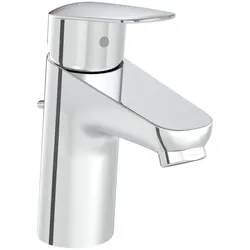VitrA Flow Round Einhebel-Waschtischmischer mit Ablaufgarnitur Niederdruck Höhe 15 Chrom,A43493ND A43493ND