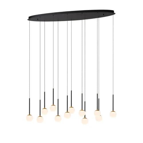 Lucide CALINA Premium Hanglamp met vervangbare LED-module, Dimbare CCT, Zwart