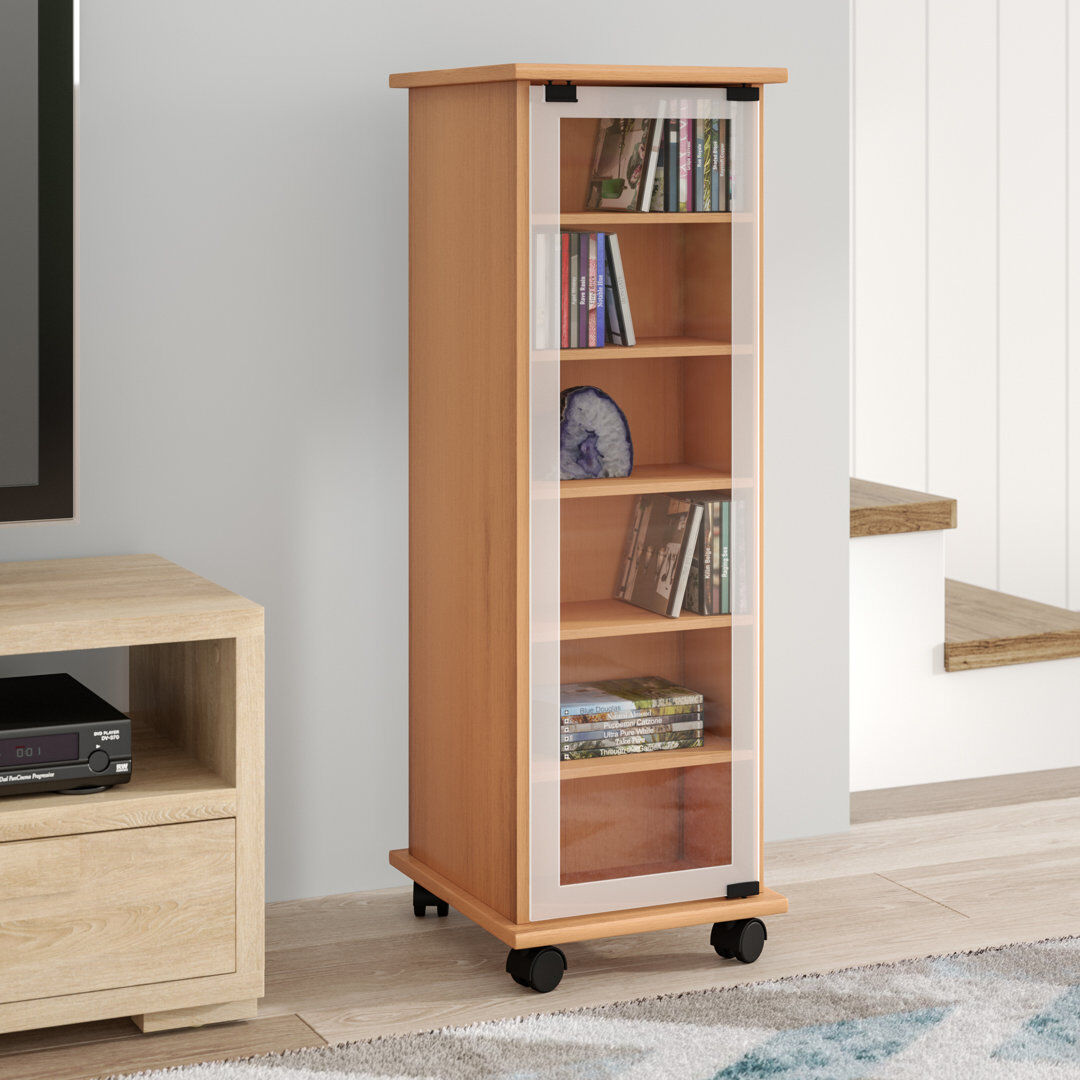 VCM Valenza 93 cm H Multimedia Storage Beech 93cm H X 31cm W X 35cm D