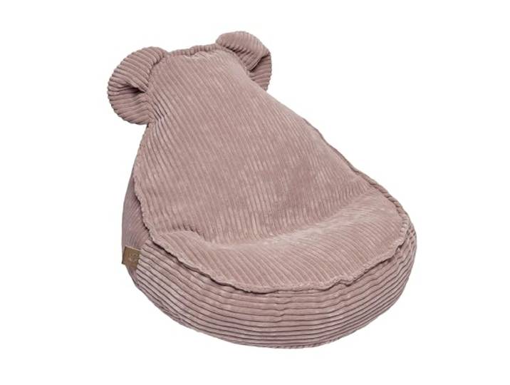 MEOWBABY Sitzsack Bär für Kinder Sitzpouf Kindermöbel Indoor Beanbag, Ästhetik Cord, Puderrosa