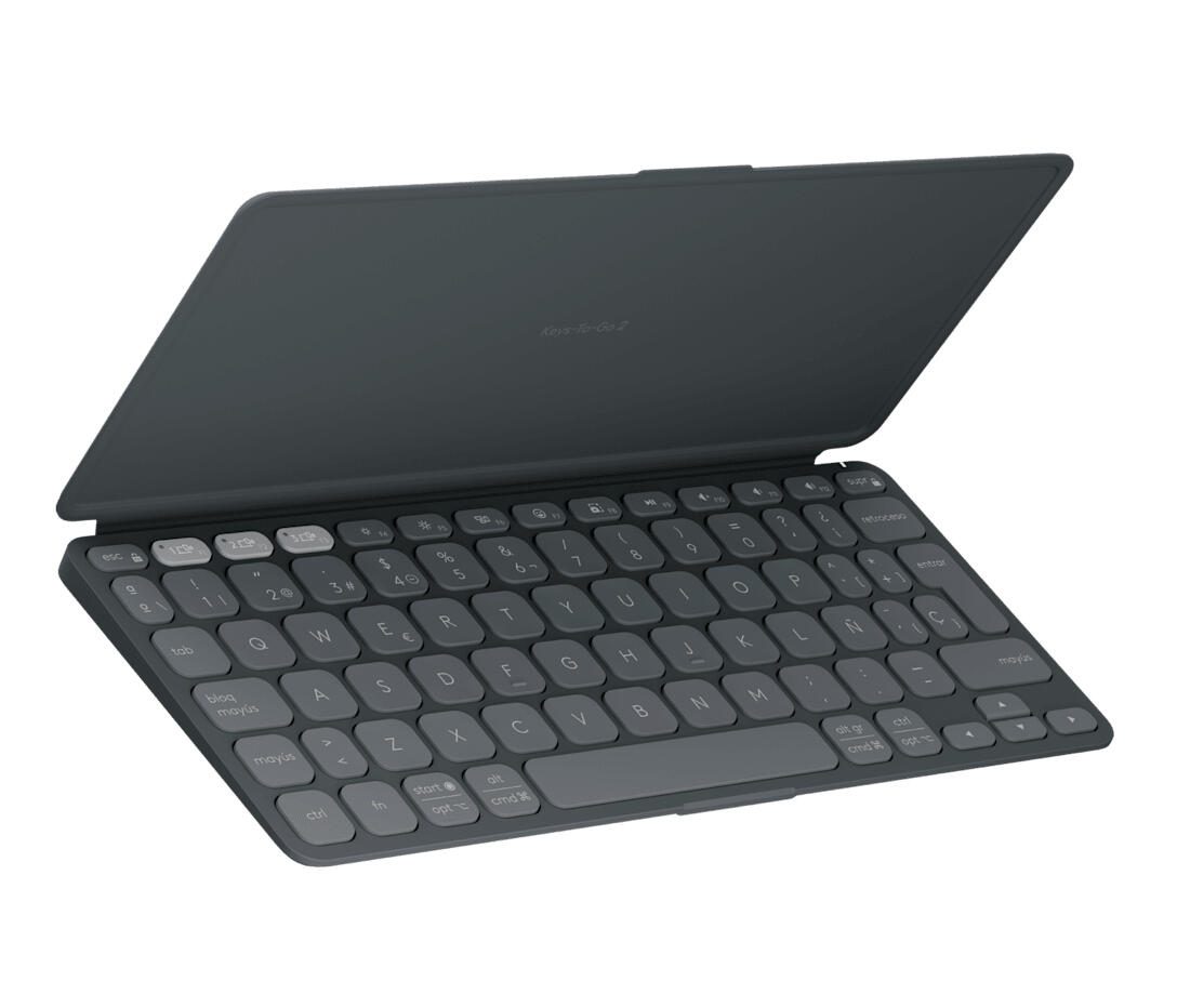 Logitech Keys-To-Go 2 Tastatur kabellos QWERTZ Deutsch Graphite 920-012964