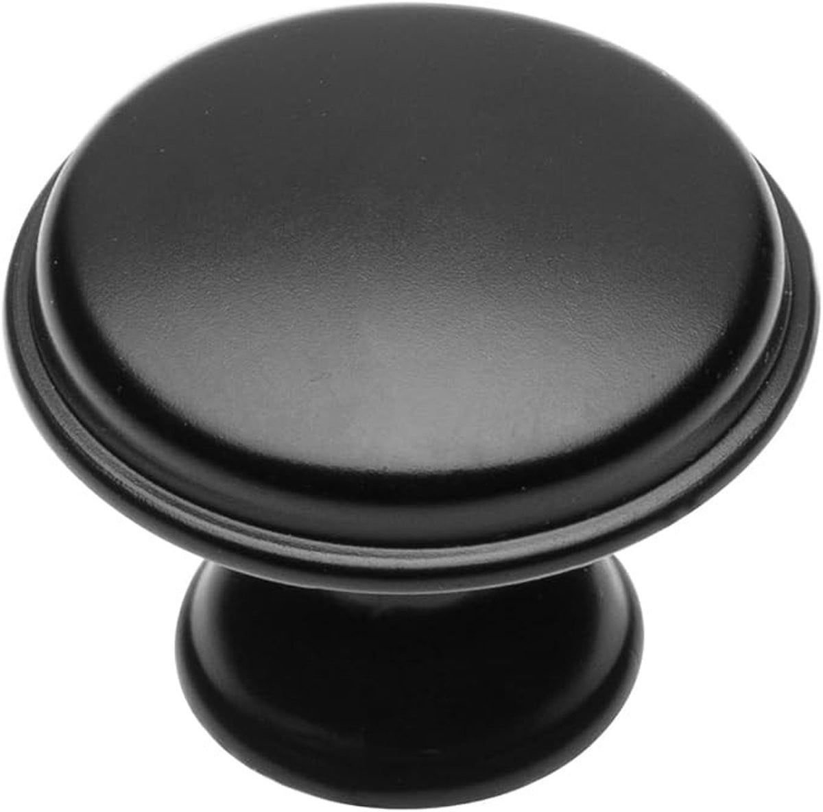 Matzwarte ronde meubelknop 28 mm - CENTO