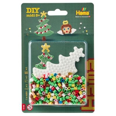Hama 4142 - DIY Bügelperlen Midi 5+, Motiv Weihnachtsbaum, 450 Stück