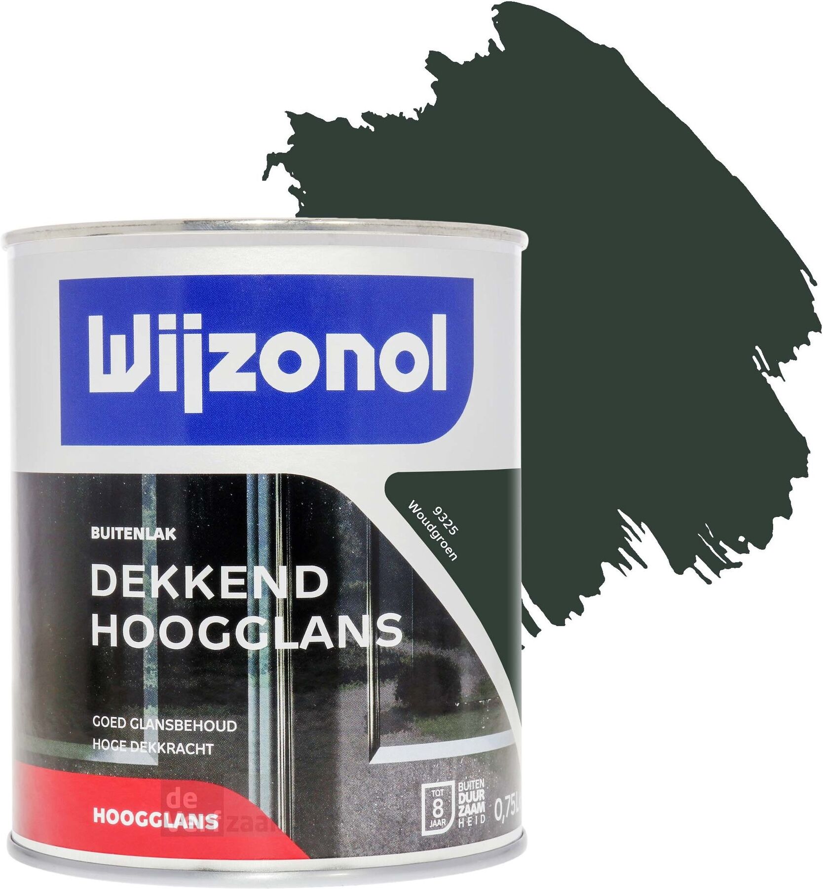 Wijzonol Dekkend Hoogglanslak 750 ml 9325 Woudgroen