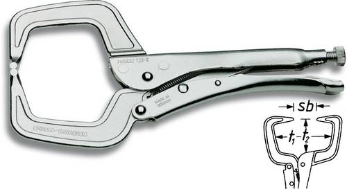 Hazet 758-2 Klammer-Gripzange 0 - 90mm 280mm
