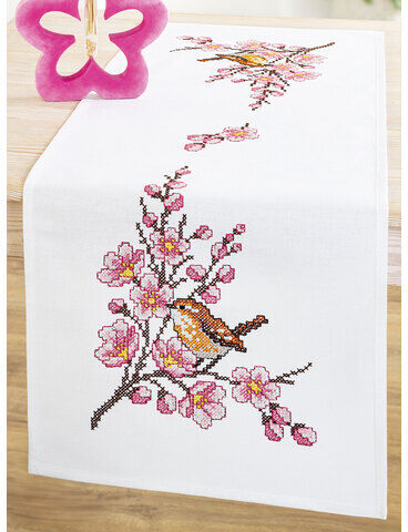 Stickläufer "Kirschblüten-Zweig"