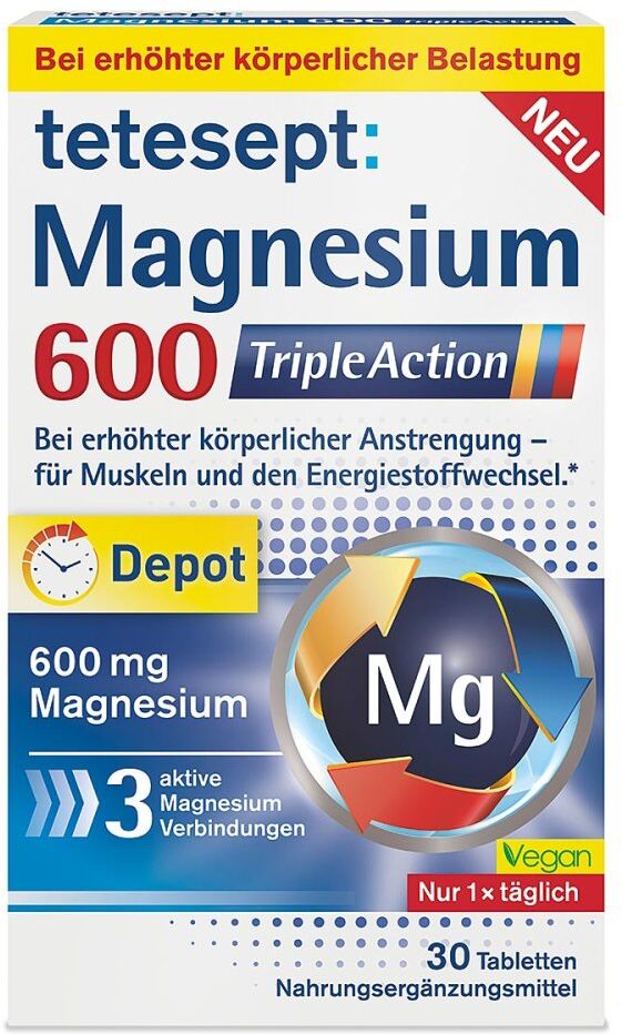 Tetesept Magnesium 600 Triple Action Filmtabletten 30stk
