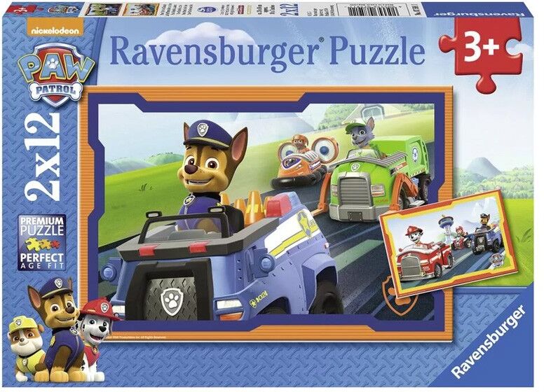 Ravensburger Puzzles 2x12 pièces - La Pat'Patrouille en action