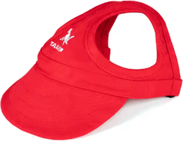 Inspire Picks Adjustable Dog Baseball Cap Cute Pet Sun Hat With Ear Holes For Outdoor Use red l