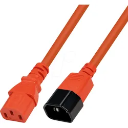 TTL 7100-0,9M-R - Netzkabel C13 auf C14, 0,9 m, rot