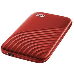 WD My Passport SSD powered by SANDISK (2 TB), Externe SSD, Rot