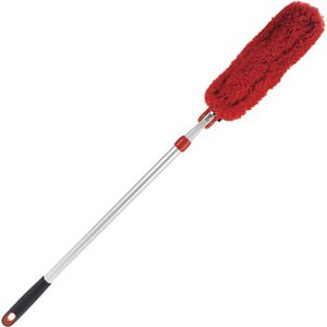 OXO Staubwedel Good Grips Teleskopstaubwedel, Microfaser, Teleskopstiel, ausziehbar bis 137 cm