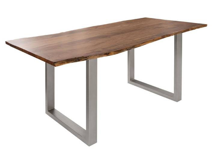 Massivmoebel24 Esstisch FREEFORM Akazie Massivholz natur (Massivholz zerlegt 56 kg FREEFORM), Akazie 180x90x76 cm (BxTxH) natur lackiert