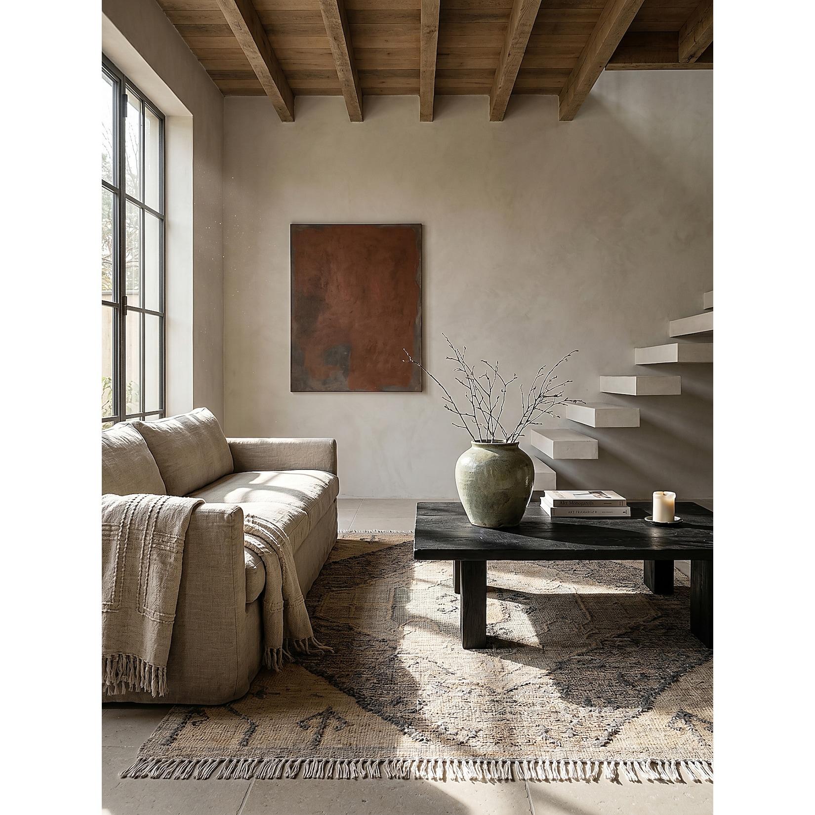 Flachgewebe-Teppich Natur 140 x 200 cm - BERMEO Kadima Design
