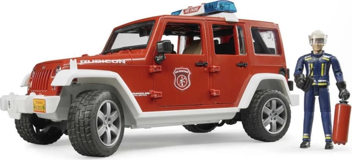 Bruder - Jeep Wrangler Rubicon Unlimited Feuerwehr-Einsatzfahrzeug + Figur
