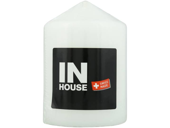 Inhouse Zylinderkerze 80x115mm weiss