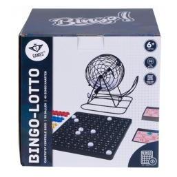 Longfield Bingo-/Lottotrommel 13,5 cm (1-90) komplettes Set - Schwarz metaal (360565)