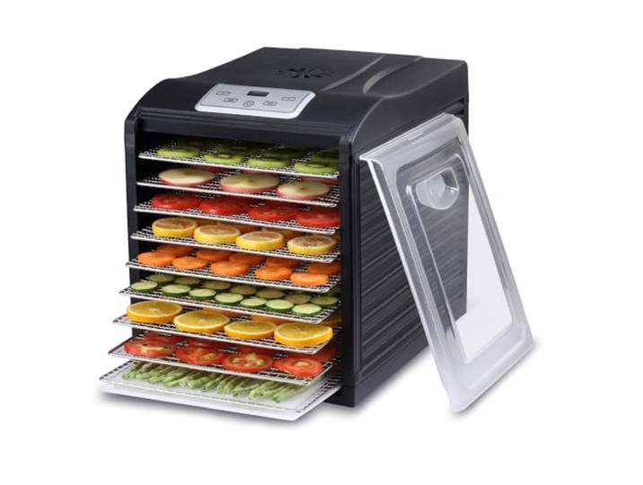 BioChef Arizona Sol Dörrgerät für Lebensmittel mit 9 Ablagen – Digitalanzeige, Timer, herausnehmbare Edelstahlschüssel, BPA-frei – 600 W (schwarz)