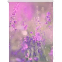 Lichtblick Rollo Klemmfix, ohne Bohren, Verdunkelung, Blumenwiese - Fuchsia Violett