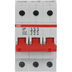 ABB E203/80R Trennschalter 3P, 80 A, Schaltgriff rot, Änderung Ursprung + Gebrauchskategorie 2CDE283001R0080