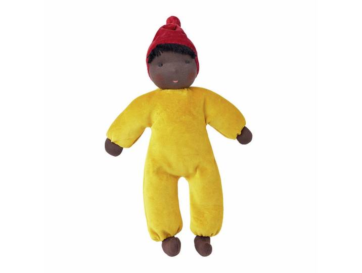 Käthe Kruse Babypuppe Waldorf Puppe Spielpuppe Dolly NANA Gelb 35 cm neu