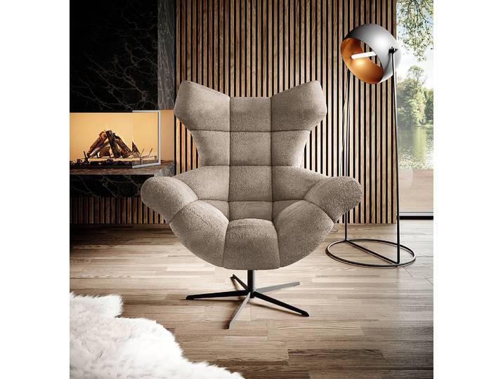 Relaxsessel Loney Braun Chenille Lorin 103 x 119 x 84cm