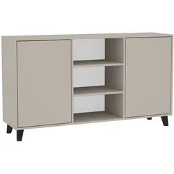KOMMODE Home mit 2 Türen und 2 Regale, ohne Griffe, Kaschmir