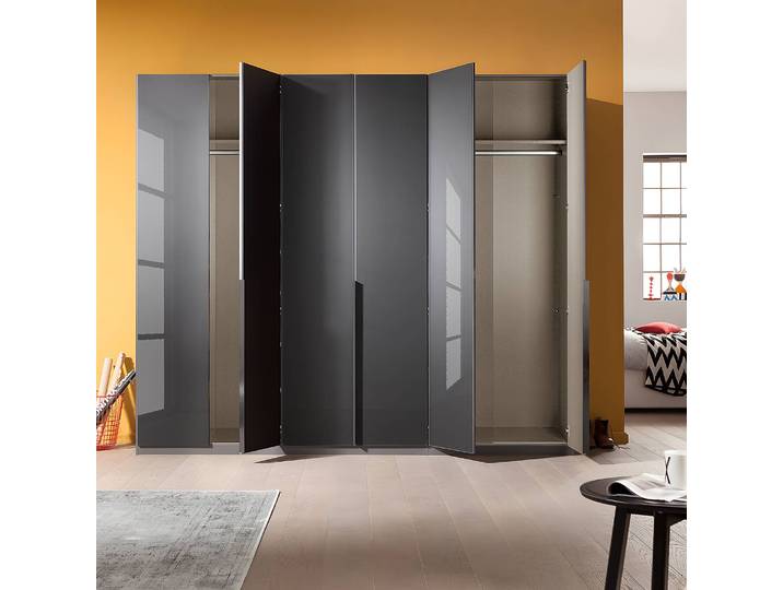 Armoire Glam Glas 270cm Gris Basic Gris