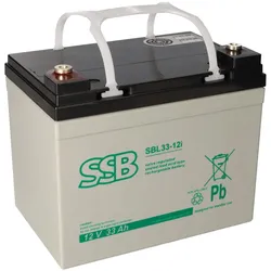 SSB Battery SBL33-12i AGM Bleiakku 12V 33Ah M6-Schraubanschluss