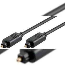 Goobay 51222 Lichtwellenleiterkabel, 3 m, Schwarz - Toslink-Stecker > Toslink-Stecker, ø 5 mm
