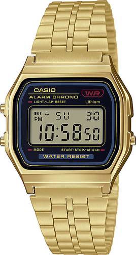 Casio Quarz Armbanduhr A159WGEA-1EF (L x B x H) 36.8 x 32.2 x 8.2mm Gold Gehäusematerial=Harz Material (Armband)=Edelstahl