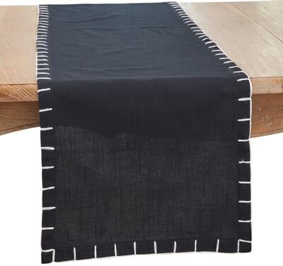 Saro Lifestyle Simple Elegance Chunky Whip Stitch Table Runner