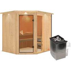 Karibu Sauna Fiona 2-9 kW Ofen-Steuerung-Inkl. Dachkranz