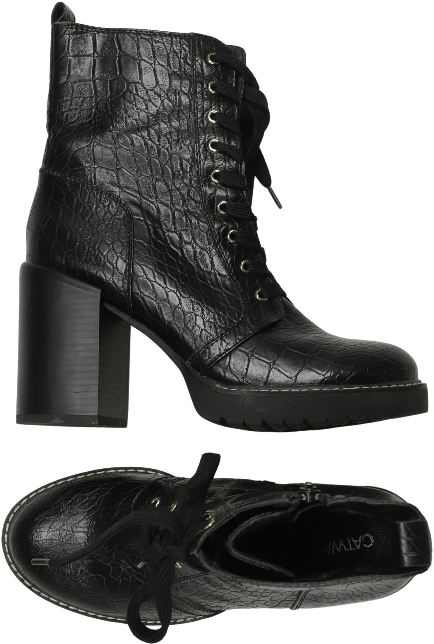 Catwalk Damen Stiefel, Schwarz, Gr. EU 38, Kunstleder - Second Hand