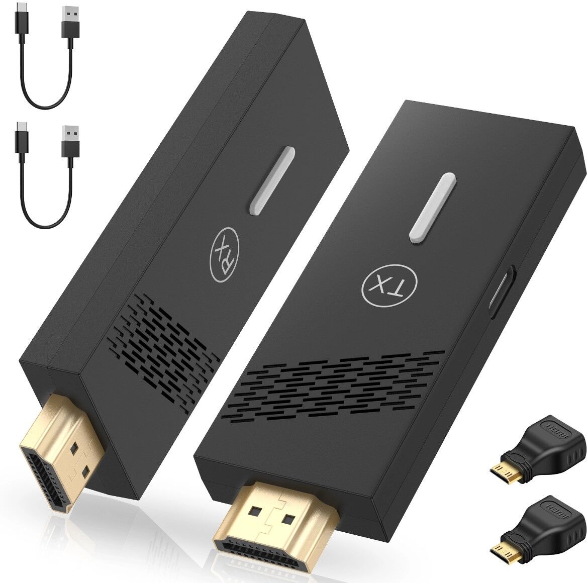 INF 5G Wireless HDMI Screen Mirroring Kit – Punkt-zu-Punkt Wireless HDMI Sender und Empfänger, 1080p 60Hz, Plug-and-Play für