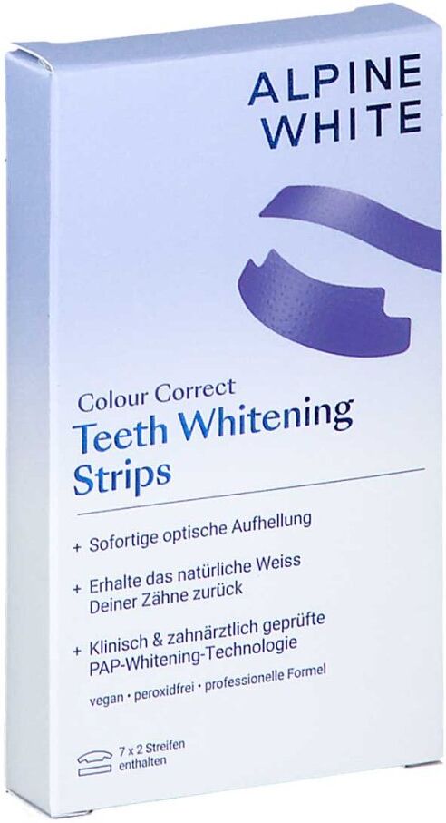 Alpine White Whitening Strips Colour Correct 14X2stk