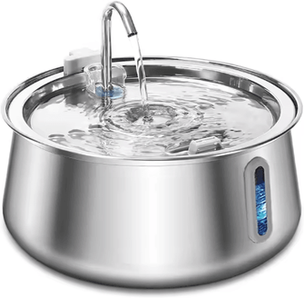Inspire Picks Pure Flow 4L Stainless Steel Cat Water Fountain Ultra Quiet Pet Water Dispenser With Multi Layer Filtration 4l Water Dispenser 4l