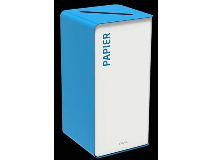 CUBATRI Mülleimer 40L aus pulverbeschichtetem Stahl mit UV-Absorber Rossignol , Farbe:Himmelblau