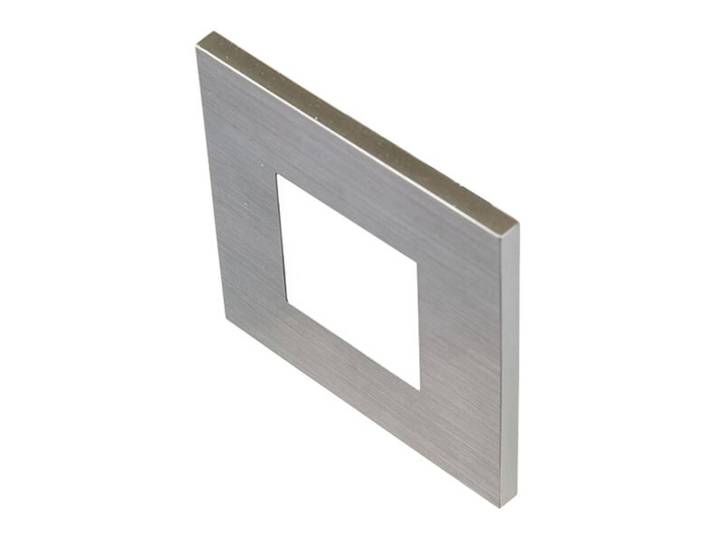Hera LED-Wandeinbauleuchte Wall F, grau, 0,9 W, 7,5 x cm LED F, alu / grau / zink, für Flurbereich, Metall, Modern, Wandeinbaustrahler