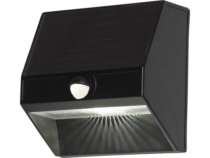 LED Solarleuchte Solar-Wandleuchte Wandy , schwarz, B:11cm H:11cm L:11cm T:6cm, PARFORCE TRADITIONAL HUNTING, Leuchten, LED Solarleuchte, Bewegungs- und Dämmerungssensor, stetig 5 lm, bei Bewegung 50 lm