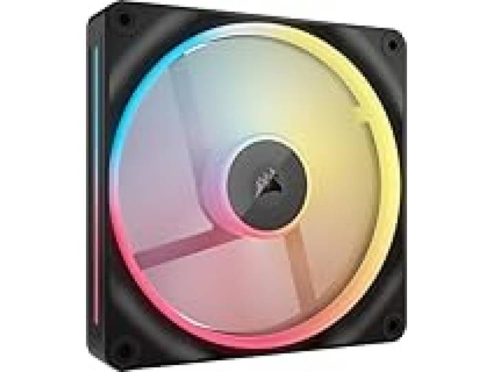 CORSAIR iCUE LINK LX140-R RGB 140mm PWM Ventilateur Inversé – Ventilateur Individuel – Faible Bruit, CORSAIR Palier à Dôme Magnétique, Double Boucle Lumineuse, Vis QuikTurn™, Mode Zéro RPM – Noir