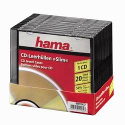 Hama CD Hülle 00011432 Schwarz, Transparent Kunststoff 20 St.