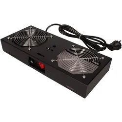 Roline fan unit 1 fan for 19-inch wall-mounted enclosures black, Serverschrank Zubehör, Schwarz